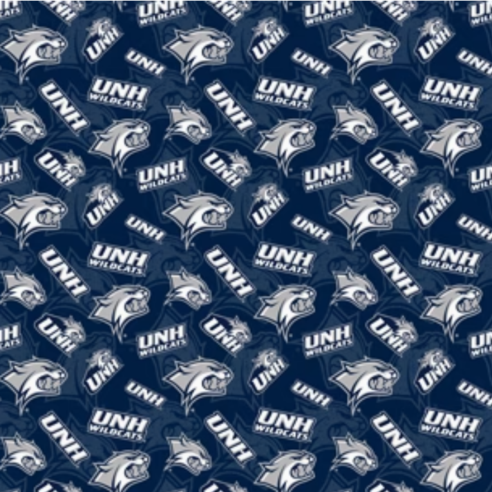 New Hampshire Wildcats NCAA College Tone on Tone Sykel Enterprises Cotton Fabric NH-1178