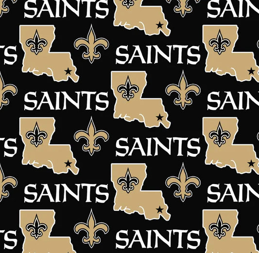 New Orleans Saints NFL Football Logo Fabric Traditions Polyester Fleece Fabric NFL-6267-D