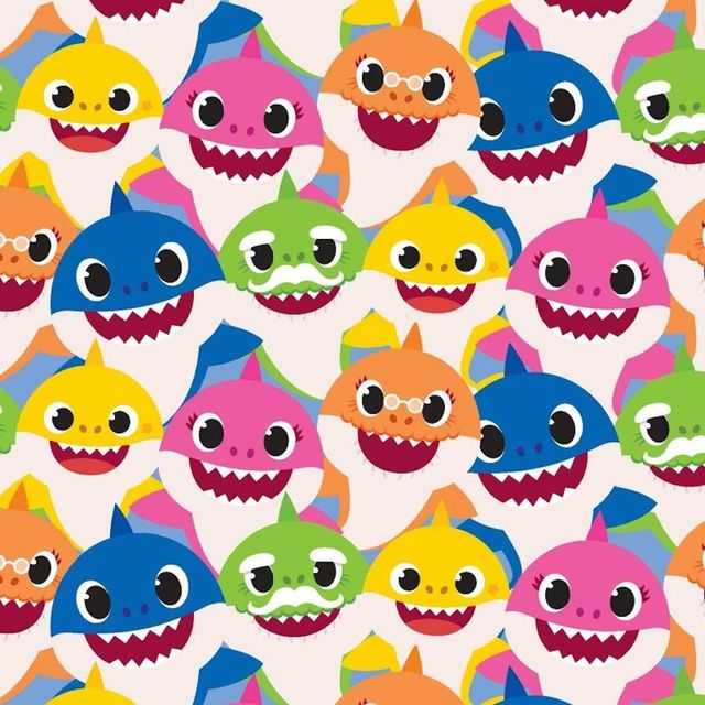 Nickelodeon Baby Shark Family Packed Multi Springs Creative Cotton Fabric