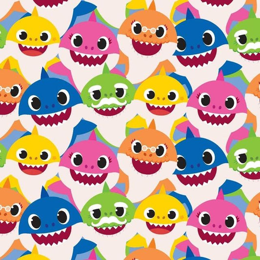 Nickelodeon Baby Shark Family Packed Multi Springs Creative Cotton Fabric