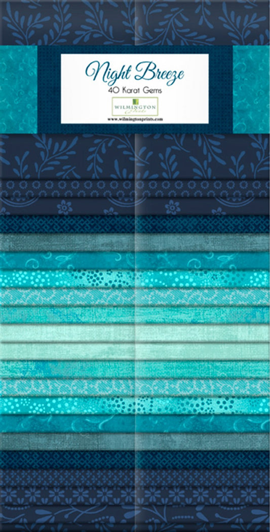 Night Breeze 2.5" Strips Karat Gems Wilmington Prints Cotton Fabric