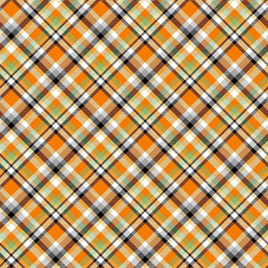 Nights of Olde Salem Bias Plaid Multi Glow in the Dark Shelly Comiskey Henry Glass Cotton Fabric