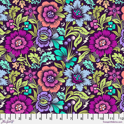 Nightshade Deja Vu Spider Blossom Equinox Tula Pink Free Spirit Cotton Fabric