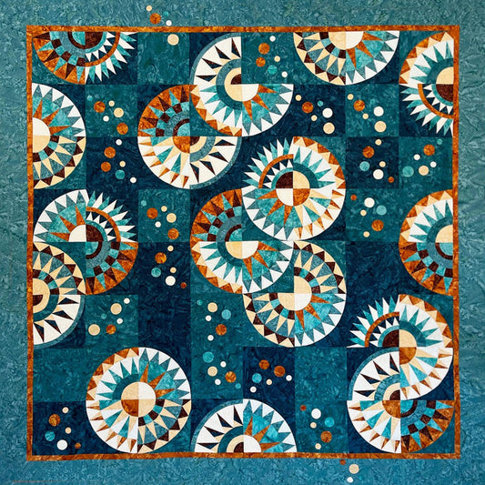Nirvana Summer On The Delta 92'' X 92'' Pattern QuiltIng Kit Material Girlfriends Hoffman Fabrics