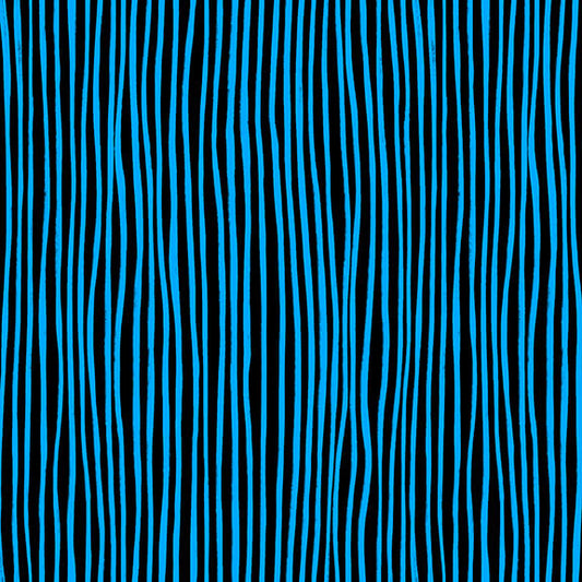 Nitty Gritties Sketch Stripe Blue Urban Essence Blank Quilting Cotton Fabric