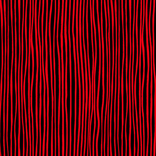 Nitty Gritties Sketch Stripe Red Urban Essence Blank Quilting Cotton Fabric