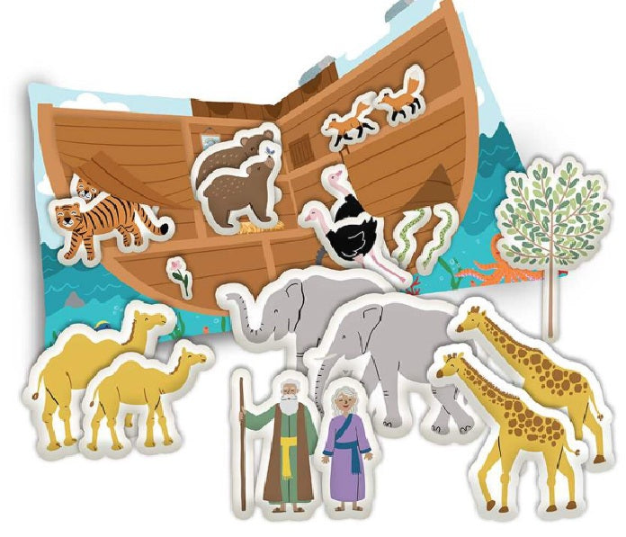 Noah Ark Two by Two Panel 36"x48" FELT Cayla Naylor Desi Riley Blake Polyester Fabric RB-FT16688-PANEL