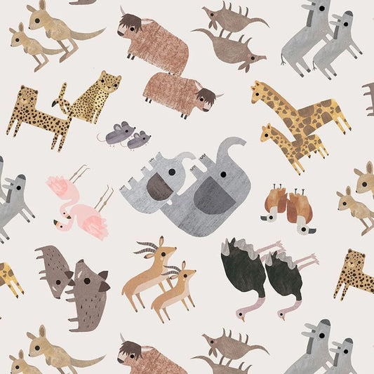 Noah's Ark Just the 2 of us Dusk Dear Stella Cotton Fabric DS-STELLA-DLT3552-DUSK