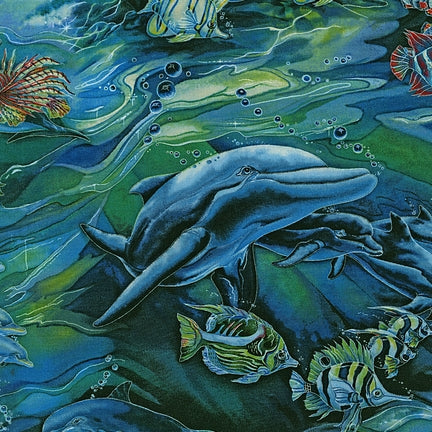 North American Wildlife Fish & Sea Life Ocean  Jody Bergsma Robert Kaufman Cotton Fabric