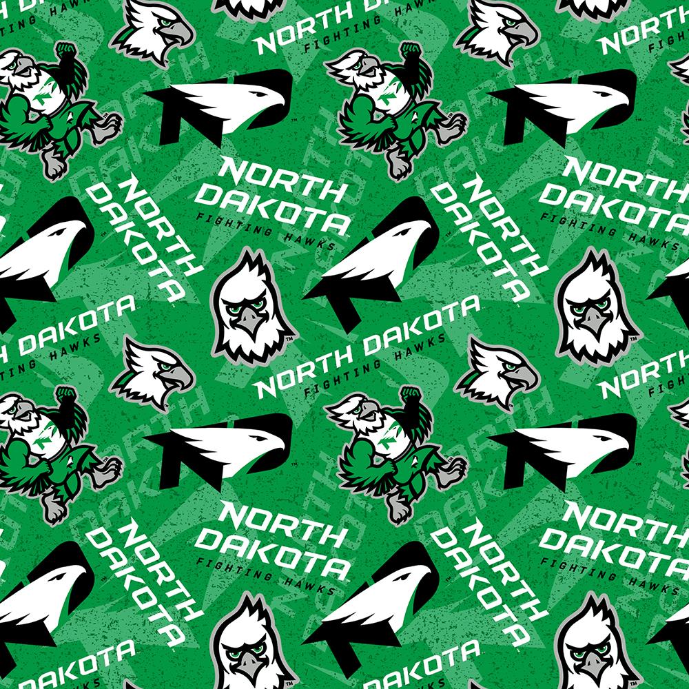 North Dakota Fighting Hawks NCAA College ND Tone on Tone Design