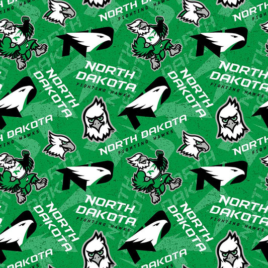 North Dakota Fighting Hawks NCAA College ND Tone on Tone Design