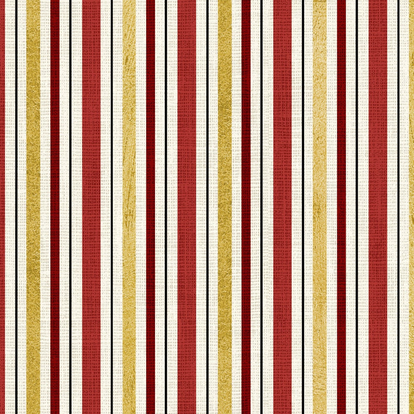 North Pole Express Multi Stripe Metallic Gold Green Pela Studio P&B Textiles Cotton Fabric