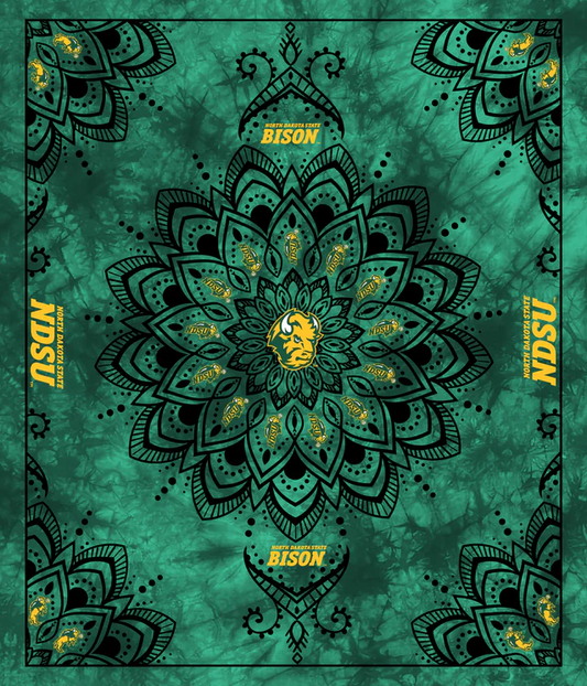 North Dakota State Bisons NCAA Collegiate Tapestry Panel 48"x56" Sykel Enterprises Polyester MINKY Fabric NDS-1360