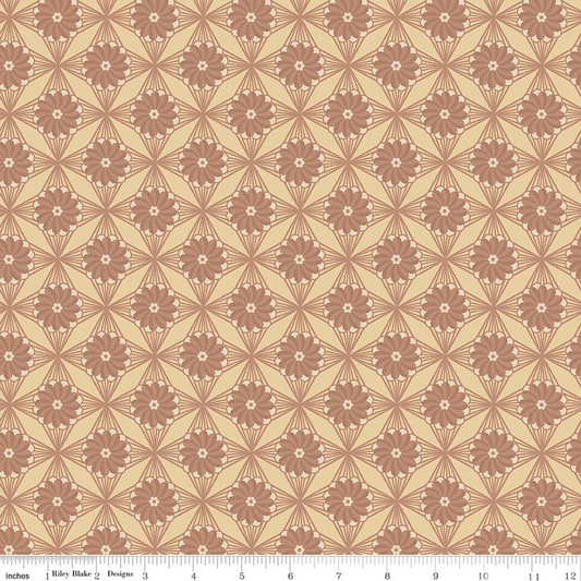 Northanger Abbey Geometric Fullerton Beige Jane Austen's House Riley Blake Designs Cotton Fabric RB-C17895-FULLERTON