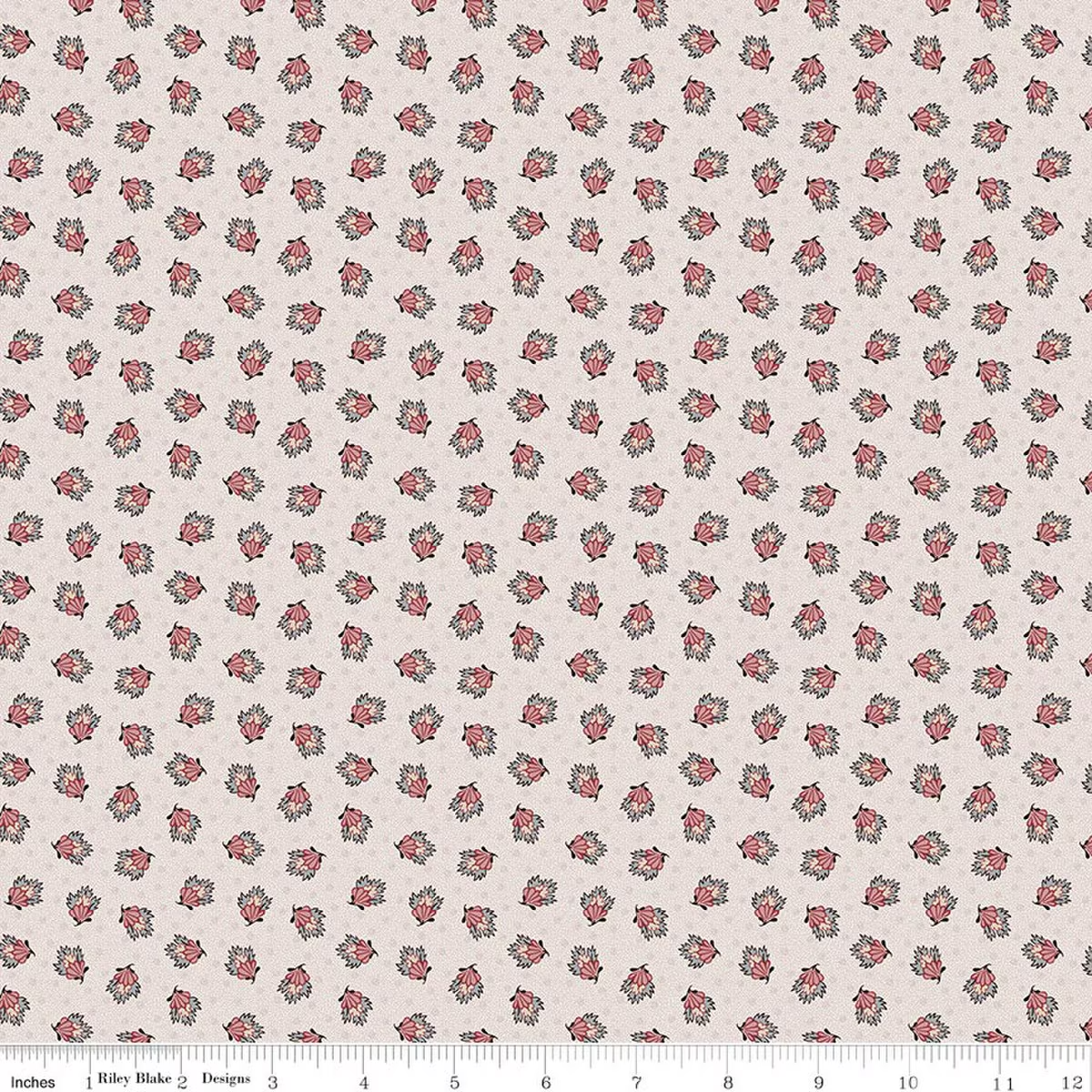 Northanger Abbey Tiny Rosebuds Frederick Ivory Jane Austen's House Riley Blake Designs Cotton Quilting Fabric RB-C178901-FREDERICK