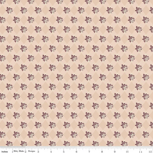 Northanger Abbey Vine James Tan Jane Austen's House Riley Blake Designs Cotton Fabric RB-C17893-JAMES