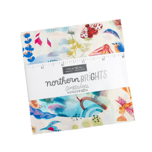 Northern Brights 5" Squares Charm Pack 42pcs Amarilys Henderson Moda Cotton Fabric MD-21850PP