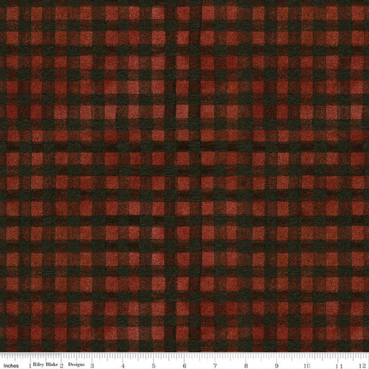 Northern Christmas Buffalo Rich Red Teresa Kogut Riley Blake Designs Cotton Fabric RB-C17835-RED