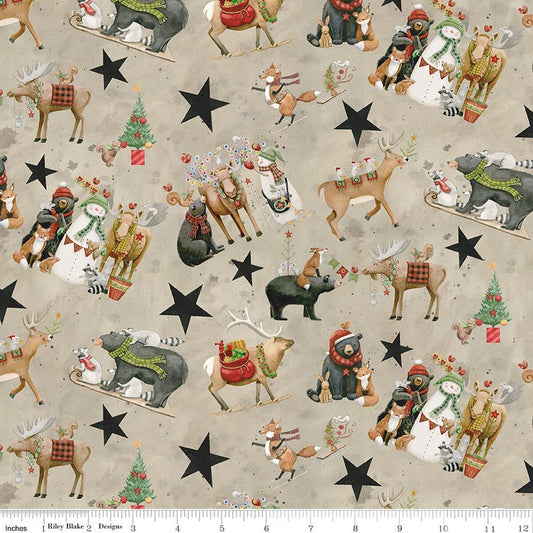 Northern Christmas Main Neutral Teresa Kogut Riley Blake Designs Cotton Fabric RB-C17830-NEUTRAL