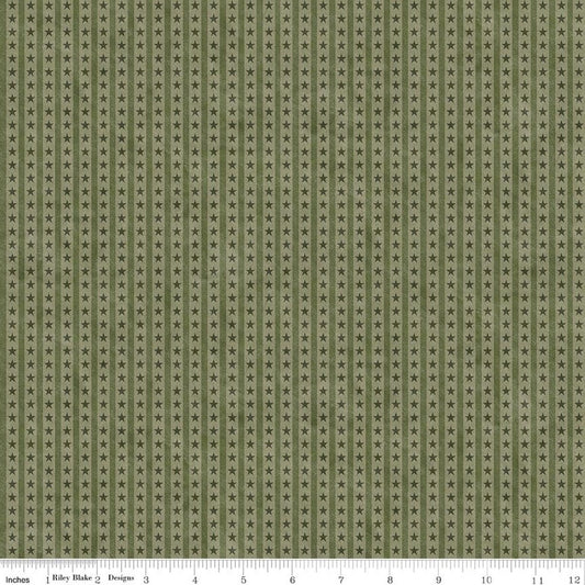 Northern Christmas Star Stripes Green Teresa Kogut Riley Blake Designs Cotton Fabric RB-C17836-GREEN