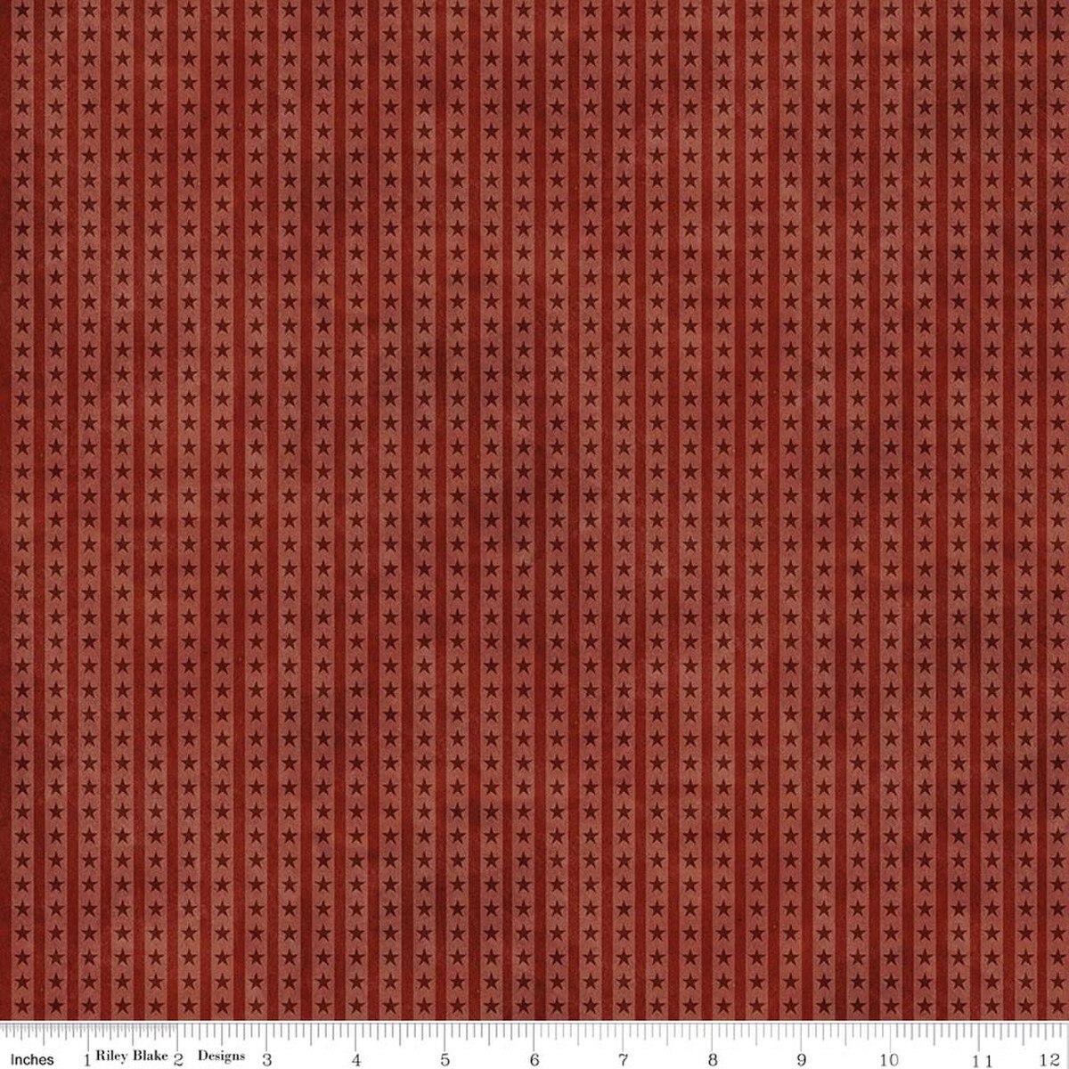 Northern Christmas Star Stripes Rich Red Teresa Kogut Riley Blake Designs Cotton Fabric RB-C17836-RED