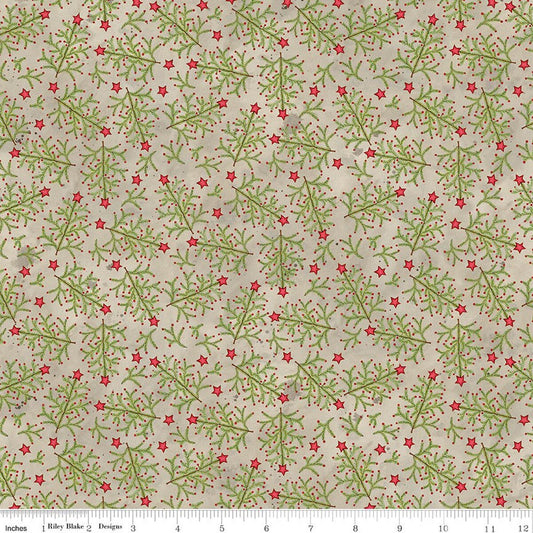 Northern Christmas Whimsical Trees Neutral Teresa Kogut Riley Blake Designs Cotton Fabric RB-C17832-NEUTRAL
