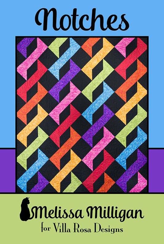 Notches 60''x70'' Quilt Pattern Melissa Milligan Villa Rosa Designs VRD-MM039