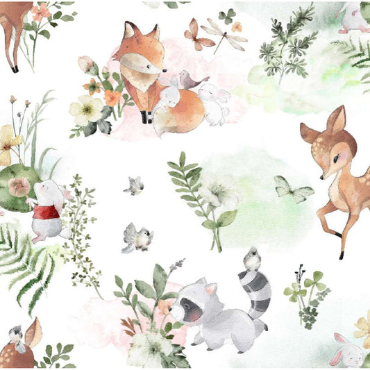 Nursery Flannel Nature Baby White Cream Springs Creative Cotton Flannel Fabric SC-80526-G55026
