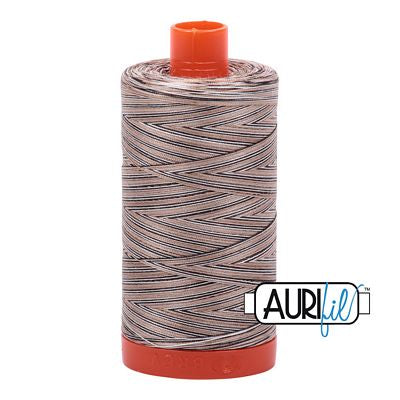 Nutty Nougat Brown Beige Variegated Mako Thread 50wt 1300m 6ct Aurifil AF-4667-Nutty Nougat