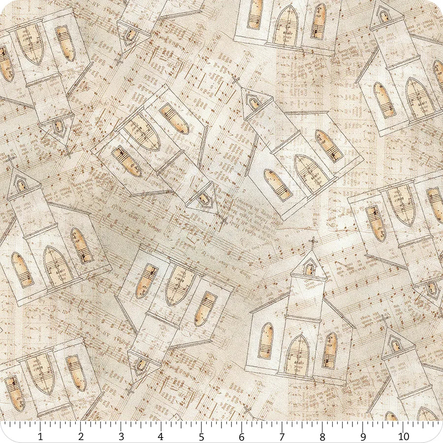 O Holy Night Northern Glorious Music Multi Beth Albert 3 Wishes Cotton Fabric