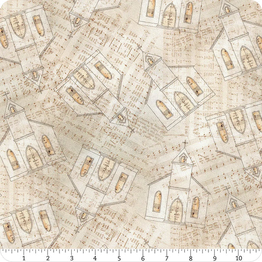 O Holy Night Northern Glorious Music Multi Beth Albert 3 Wishes Cotton Fabric