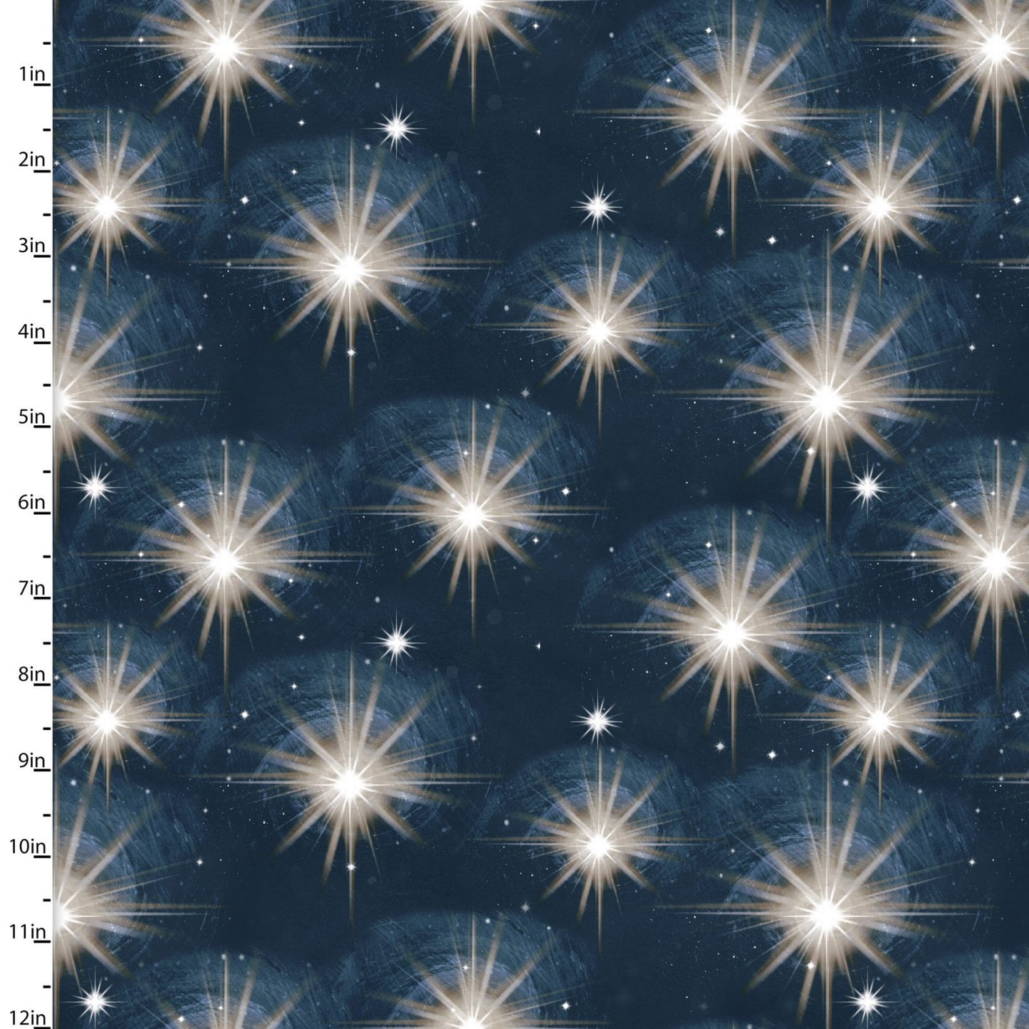 O Holy Night Northern Star Navy Blue Beth Albert 3 Wishes Cotton Fabric