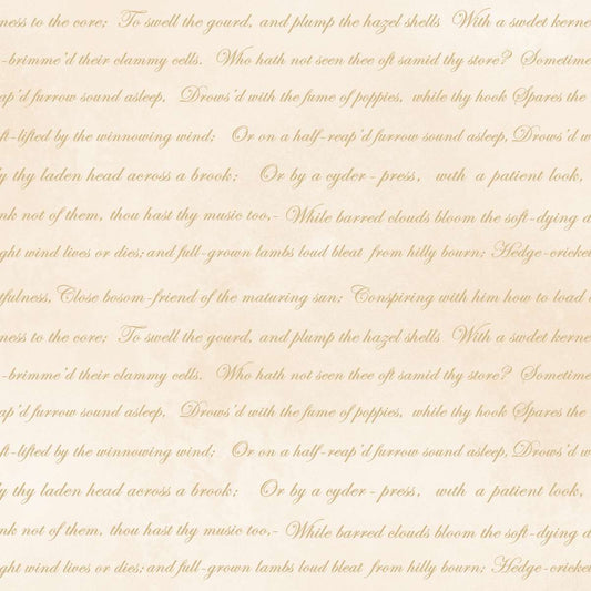 Oak & Berries Poem Texture Cream Jan Mott Henry Glass Cotton Fabric HG-3658-44