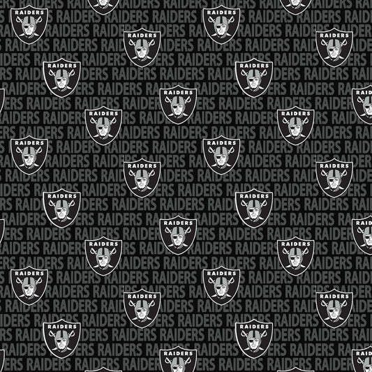 Las Vegas Raiders NFL Football Mini Name Print Cotton Fabric