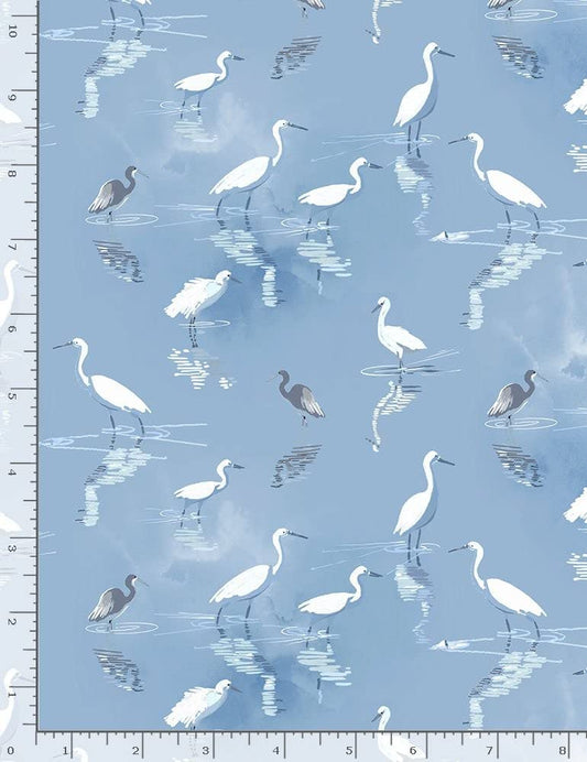 Ocean Blue Hopkins Lagoon Blue Thomas Little Timeless Treasures Cotton Fabric