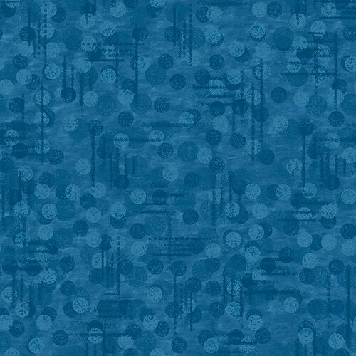 Ocean Blue Tonal Texture Blender Jot Dot II Blank Quilting Cotton Fabric