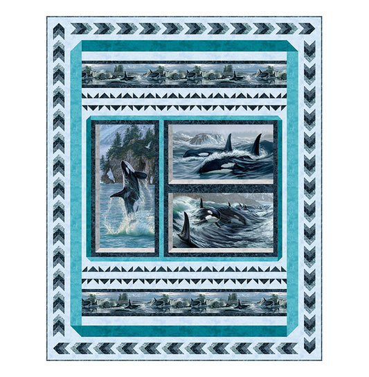 Ocean Expressions Digital Quilt Top 60"x75" Naturescapes Voyage Northcott Cotton Quilting Fabric NC-DQ3678