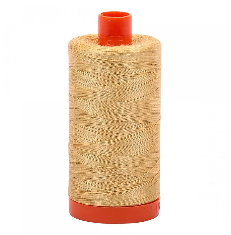Ocher Yellow Aurifil Cotton Quilting Thread Solid 50wt 1300m 1300m 1422yds Aurifil AF-A1050-5001