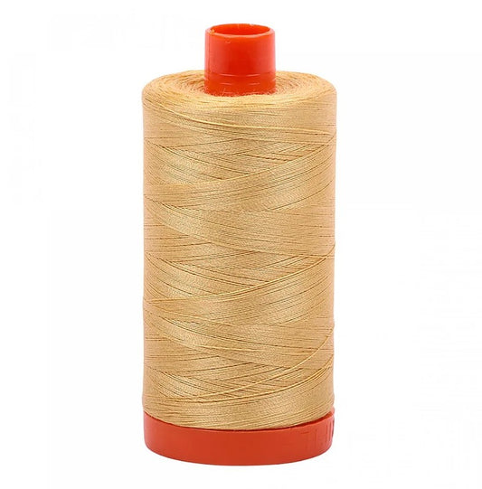 Ocher Yellow Aurifil Cotton Quilting Thread Solid 50wt 1300m 1300m 1422yds Aurifil AF-A1050-5001