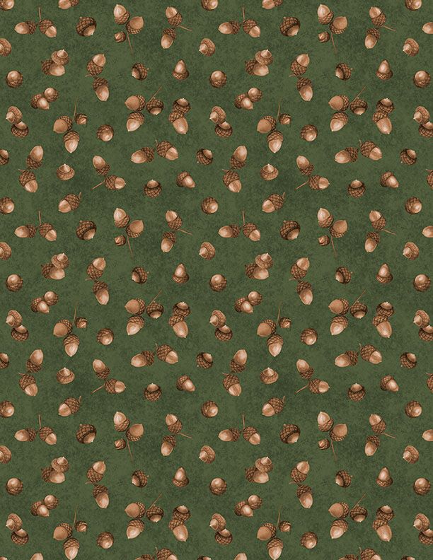 Oh My Gourd! Acorns Green Danielle Leone Wilmington Prints Cotton Fabric WP-3017-27748-722