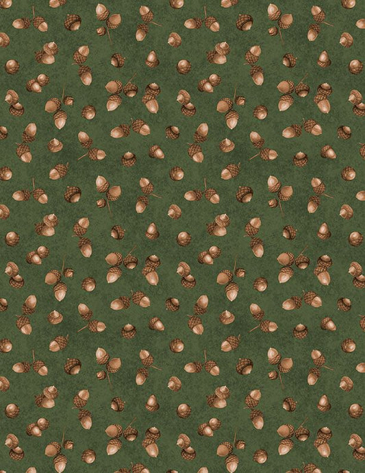 Oh My Gourd! Acorns Green Danielle Leone Wilmington Prints Cotton Fabric WP-3017-27748-722