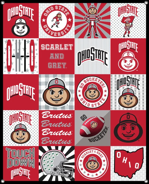 Ohio State Buckeyes NCAA College Shirt Spirit Banner 58x47 inches Sykel Enterprises 4 Grommets Polyester Fabric OHS-5003