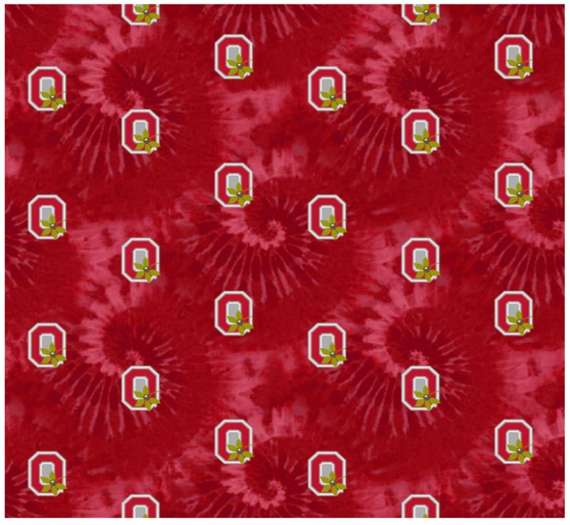 Ohio State Buckeyes NCAA College Tie Dye Sykel Cotton Fabric