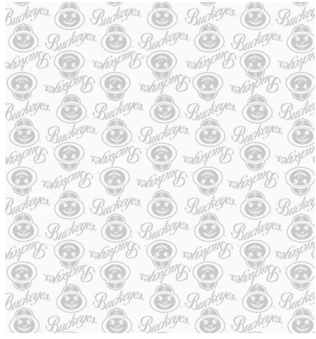 Ohio State Buckeyes NCAA College White on White Mini Pigment Print Sykel Enterprises Cotton Fabric OHS-1393-W