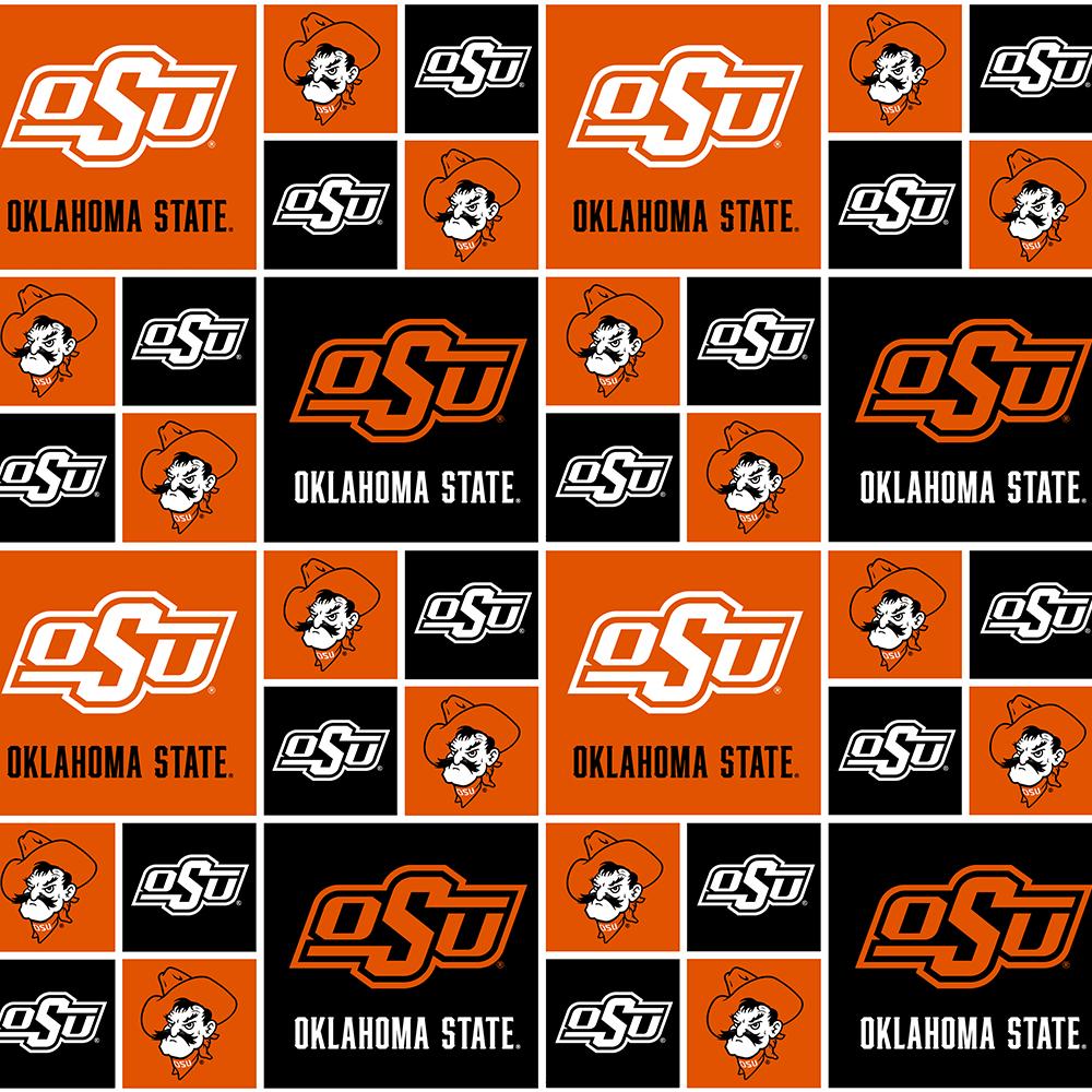 Oklahoma State Cowboys NCAA College Box Sykel Cotton Fabric