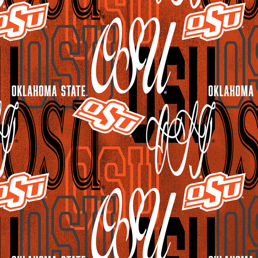 Oklahoma State Cowboys NCAA College Letters Sykel Cotton Fabric SYK-OSU-1372