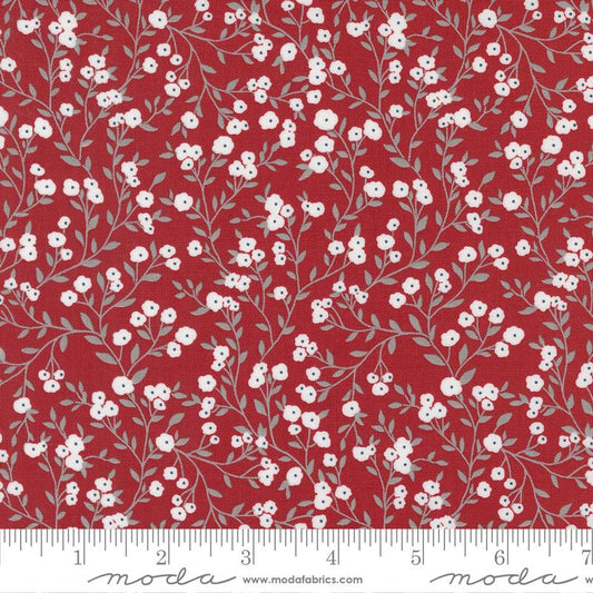 Old Glory American Meadow Small Floral Vines Red Lella Boutique Moda Cotton Fabric