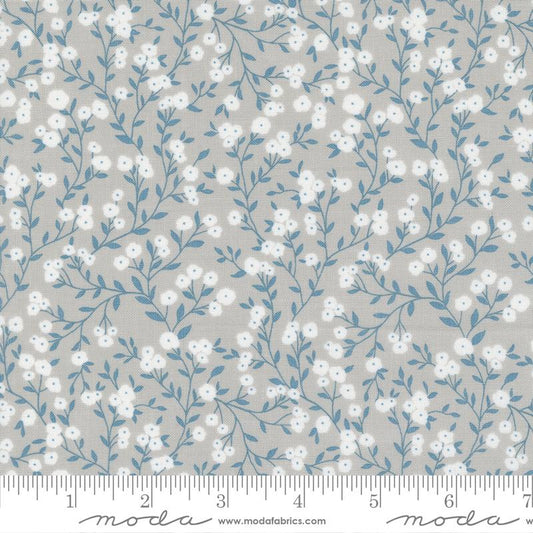 Old Glory American Meadow Small Floral Vines Silver Lella Boutique Moda Cotton Fabric