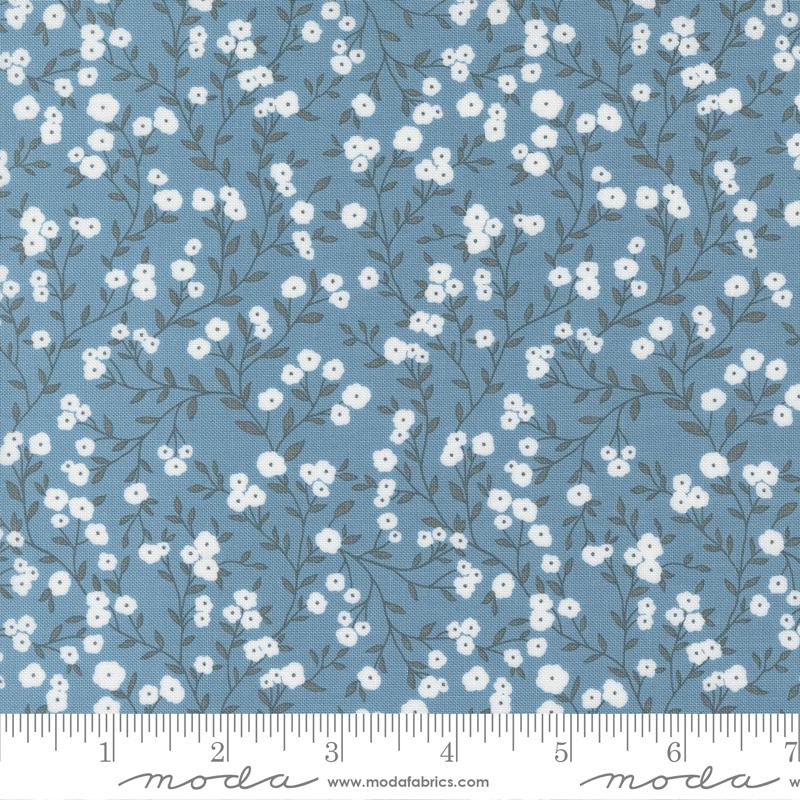 Old Glory American Meadow Small Floral Vines Sky Blue Lella Boutique Moda Cotton Fabric