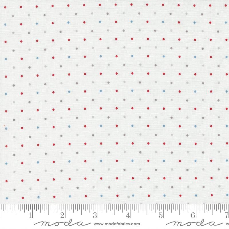 Old Glory Magic Dots Cloud White Lella Boutique Moda Cotton Fabric